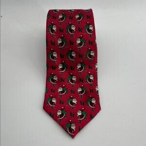 Vintage J. Z. Richards 100% silk Holiday Christmas Santa necktie